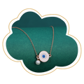 Evil Eye Pearl Charm Necklace