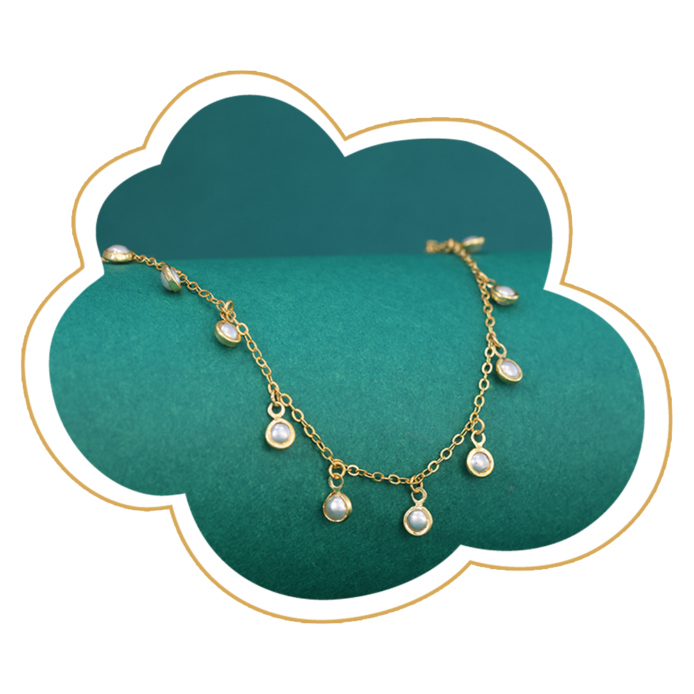 Pearl Drop Chain Necklace – Minimal Elegance