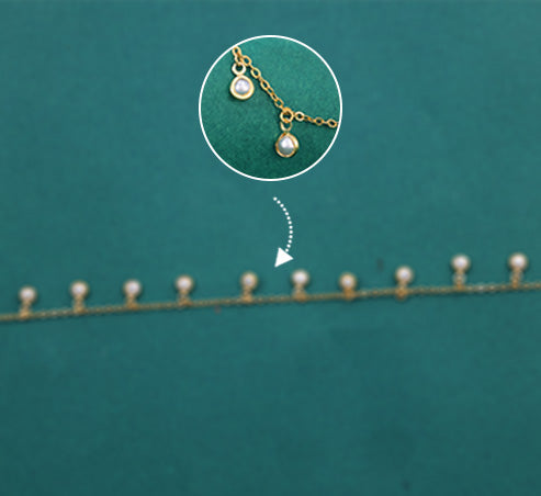 Pearl Drop Chain Necklace – Minimal Elegance