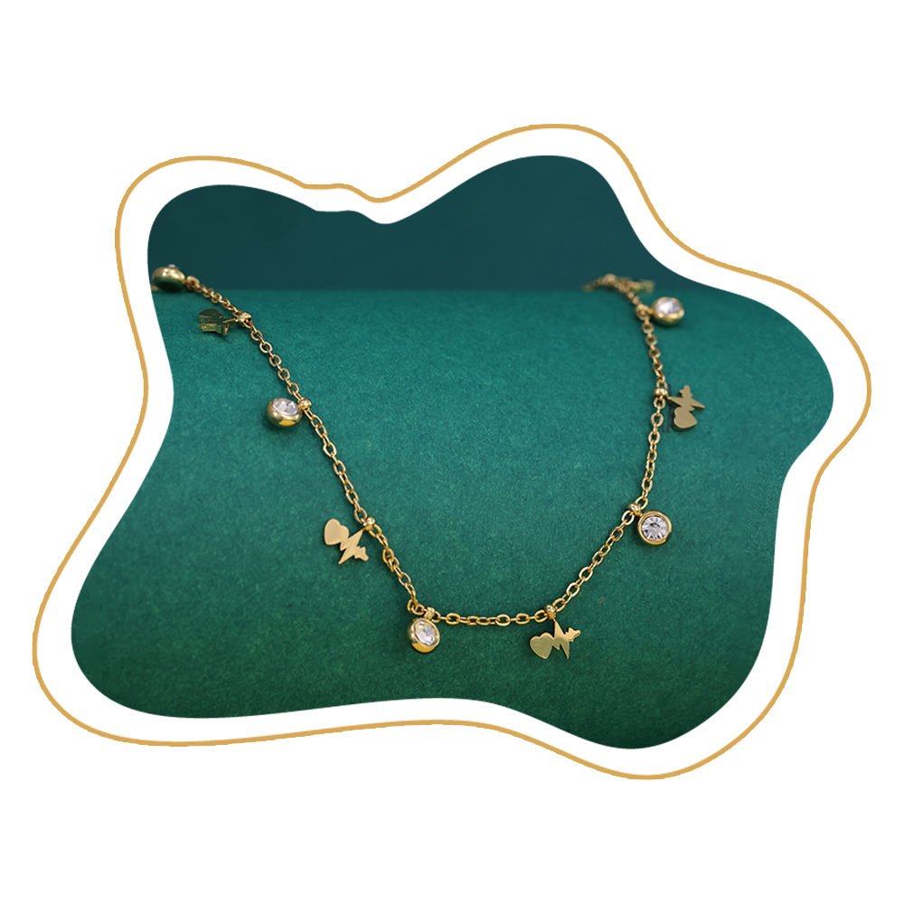 Crystal Charm Necklace – Playful Elegance