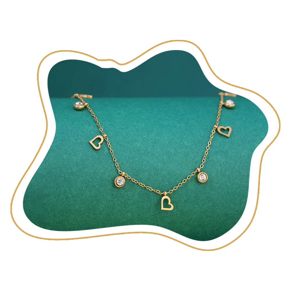 Heart Charm Gold-Plated Necklace – Elegant & Minimalist