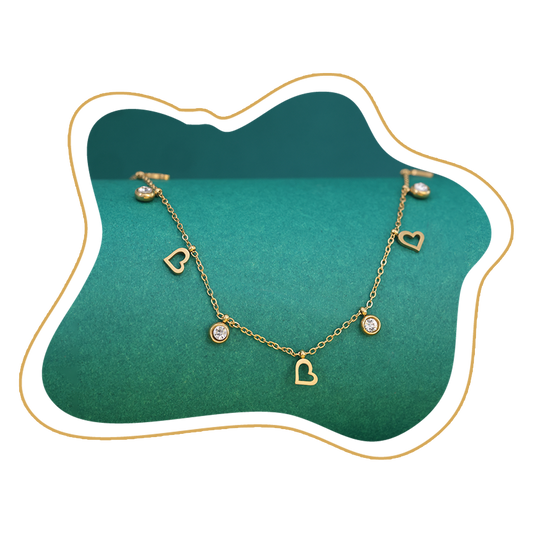 Heart Charm Gold-Plated Necklace – Elegant & Minimalist