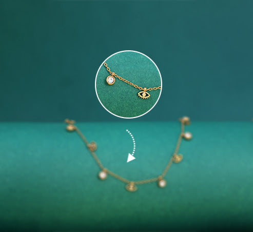 Evil Eye Charm Necklace – Gold Plated Protection & Elegance