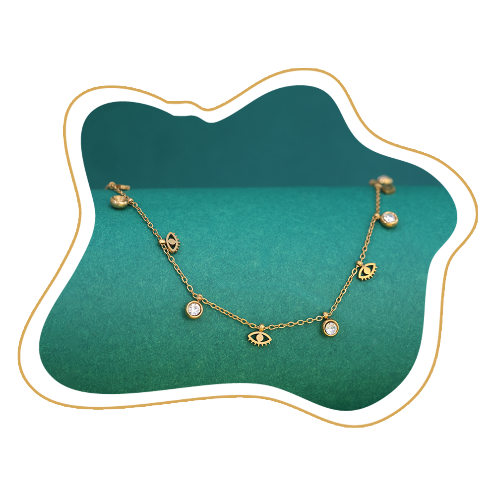 Evil Eye Charm Necklace – Gold Plated Protection & Elegance