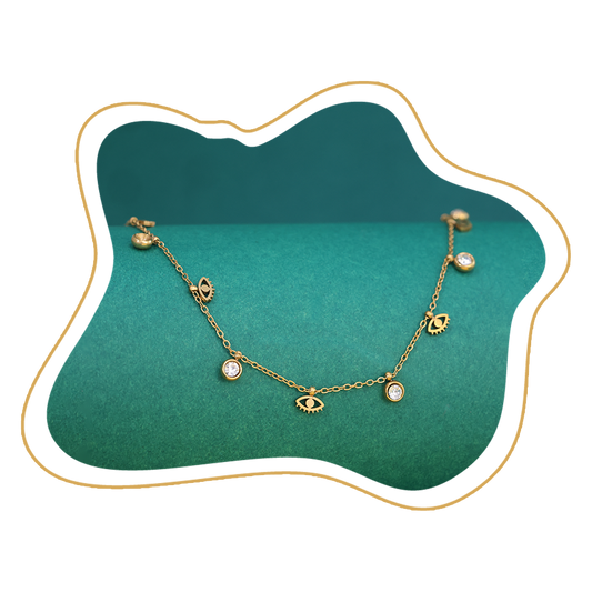 Evil Eye Charm Necklace – Gold Plated Protection & Elegance
