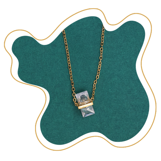 Minimalist Crystal Bar Pendant Necklace – Modern Charm