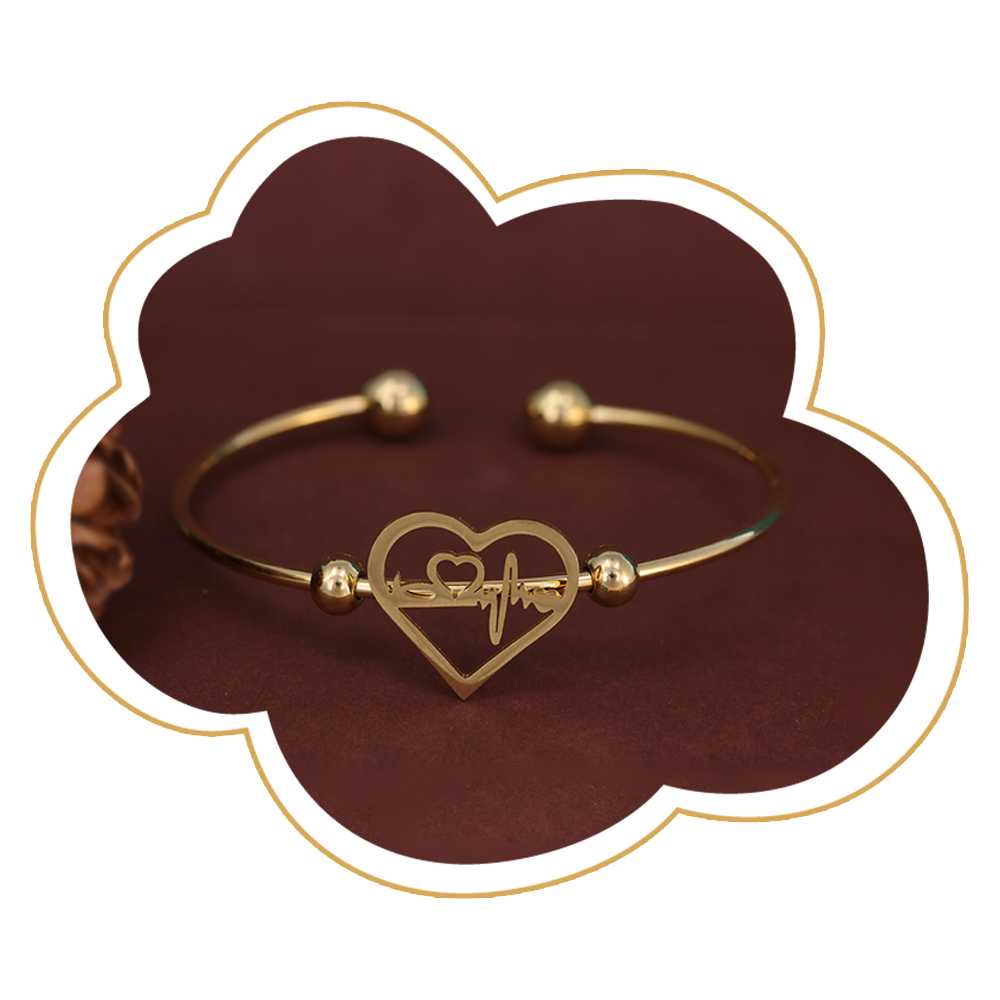 Heartbeat Love Gold Bracelet – Zevaae Jewels