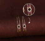 Floral Ruby & CZ Gold Bracelet – Zevaae Jewels