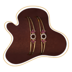 Floral Ruby & CZ Gold Bracelet – Zevaae Jewels