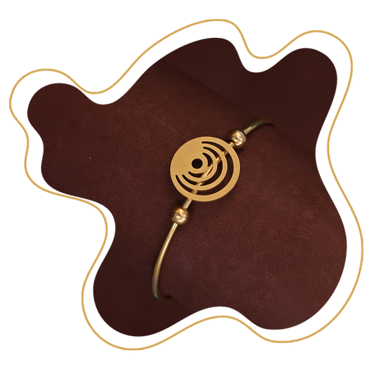Geometric Circle Gold Bracelet – Zevaae Jewels