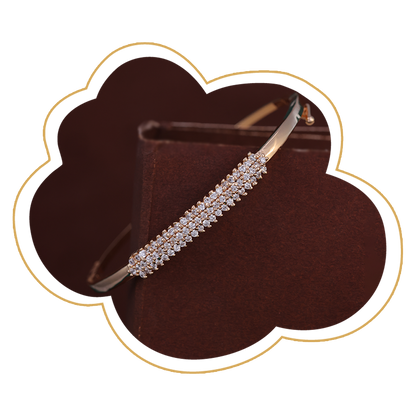 Classic Diamond-Studded Gold Bracelet – Zevaae Jewels
