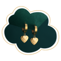 Romantic Gold Heart Drop Earrings