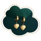 Romantic Gold Heart Drop Earrings