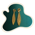 Golden Leaf Drop Earrings – Zevaae Jewels