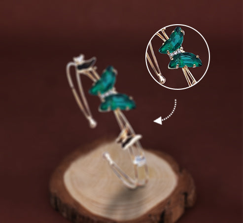 Green Butterfly Gemstone Gold Bracelet – Zevaae Jewels