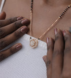 Floral Hexagon CZ Mangalsutra – Gold Plated Artificial Jewellery