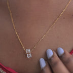 Minimalist Crystal Bar Pendant Necklace – Modern Charm