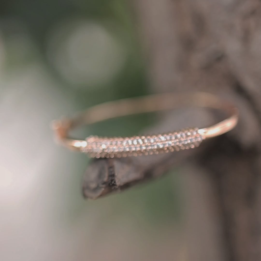 Classic Diamond-Studded Gold Bracelet – Zevaae Jewels