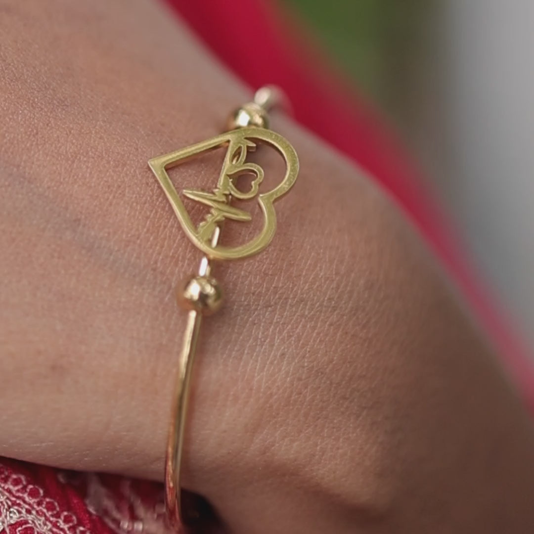 Heartbeat Love Gold Bracelet – Zevaae Jewels